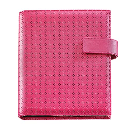 Miquelrius – Kalender für 16 Monate, September 2021 – Dezember 2022 – Wochenansicht, aktive Größe 117 x 182 mm (ca. A6) – Kalender aus Leder mit Ringen – Fuchsia – Katalanisch von Miquelrius