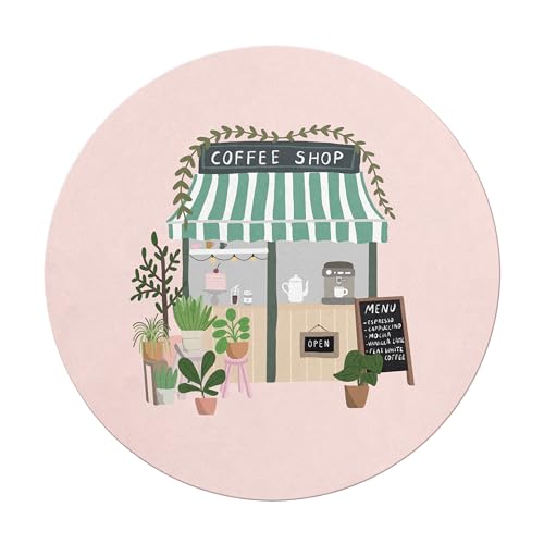 Miquelrius - Mauspad, Größe 200 mm, Polyester-Material für weiches Gleiten, Fester Gummiboden für festen Halt, Coffee Shop-Kollektion von Miquelrius