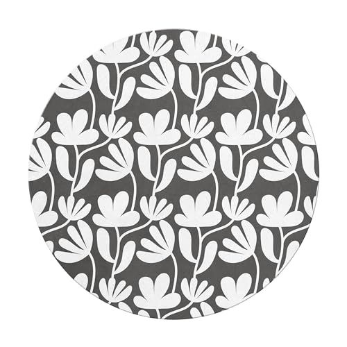 Miquelrius - Mauspad, Größe Ø 200 mm, Polyester-Material für weiches Gleiten, Fester Gummiboden für festen Halt, Kollektion White Flowers Miquelrius - Mauspad, Größe Ø 200 mm, Polyester-Material für weiches Gleiten, Fester Gummiboden für festen Halt, Kollektion White Flowers von Miquelrius