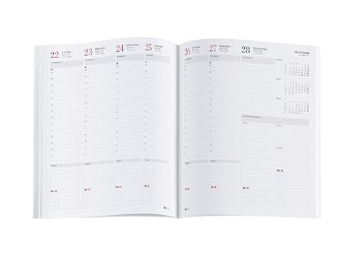 Miquelrius - Nachfüllpack Jahresplaner 2024 Hülle Wochenansicht Vertikal Pro Größe 210 x 297 mm, Spanisch, Portugiesisch und Englisch von Miquelrius