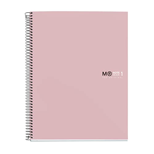 Miquelrius - Notizbuch A5 (148 x 210 mm), Notebook The Original Colours, 80 Blatt 90 g/m² und 1 Farbstreifen, Horizontale Linie 7 mm, 2-Loch-Stanzung, Hardcover, Farbe Sand von Miquelrius