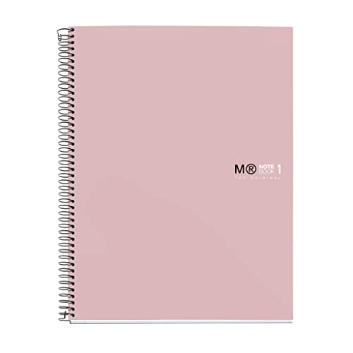 Miquelrius - Notizbuch A5 (148 x 210 mm), Notebook The Original Colours, 80 Blatt 90 g/m² und 1 Farbstreifen, Horizontale Linie 7 mm, 2-Loch-Stanzung, Hardcover, Farbe Sand von Miquelrius