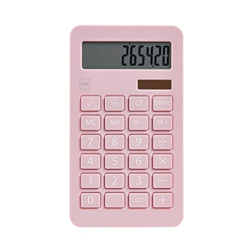 Miquelrius - Solar-Rechner, 10 Ziffern, große Tasten, LCD-Display, Farbe Rose von Miquelrius