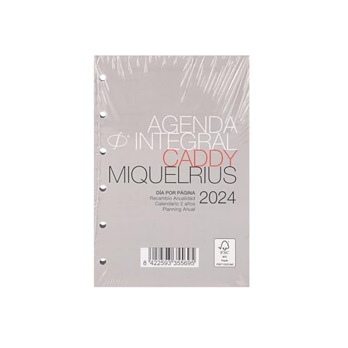 Miquelrius - Umfassender Jahreskalender 2024, Tagesansicht, Größe Caddy 80 x 120 mm, Spanisch, Portugiesisch und Englisch von Miquelrius