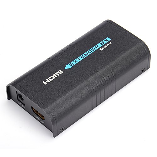 MiraBox HDMI Ethernet Netzwerk Extender Receiver 400ft 160M über TCP/IP 1080P über Rj45 Cat5 Cat5e Cat6 LAN Kabel unterstützt Sky HD Box Laptop PC DVD PS4 von Mirabox