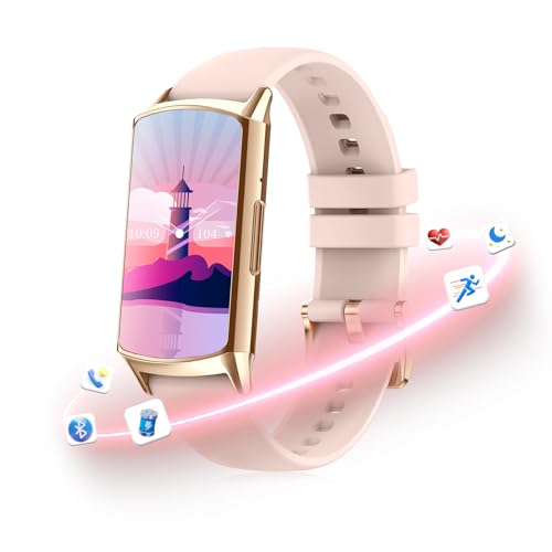 Smartwatch für Damen und Herren, Fitnessuhr mit Telefonfunktion, 1,58 Zoll HD Smart Watch, 120 Sportmodi, Smartwatch mit SpO2/Blutdruck/Herzfrequenz für iOS/Android (Rosa) von MiracDan