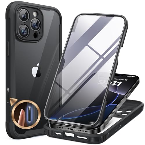 Miracase Glas Serie für iPhone 16 Pro Max Hülle, vollständiger Kameraschutz, 360 Grad Schutzhülle mit Militärschutz, sturzsicher,stoßfest, Kratzfest, antifinger, iPhone 16 Pro Max Handyhülle, Schwarz Miracase Glas Serie für iPhone 16 Pro Max Hülle, vollständiger Kameraschutz, 360 Grad Schutzhülle mit Militärschutz, sturzsicher,stoßfest, Kratzfest, antifinger, iPhone 16 Pro Max Handyhülle, Schwarz von Miracase