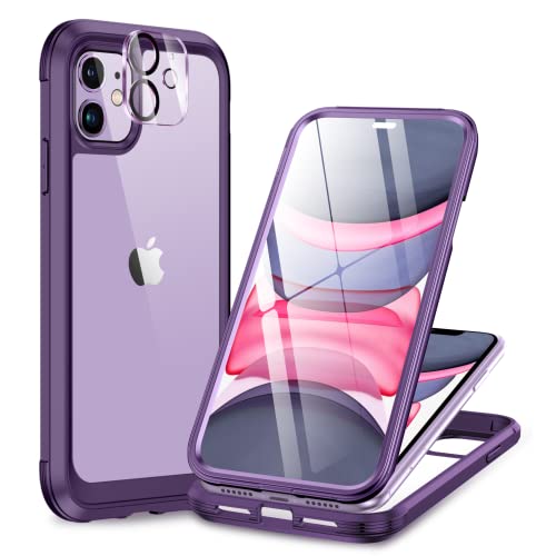 Miracase Glas Serie für iPhone 11 Hülle, vollständiger Kameraschutz, 360 Grad Schutzhülle mit Militärschutz, stoßfest, sturzsicher, Kratzfest, antifinger, iPhone 11 Handyhülle, Lila Miracase Glas Serie für iPhone 11 Hülle, vollständiger Kameraschutz, 360 Grad Schutzhülle mit Militärschutz, stoßfest, sturzsicher, Kratzfest, antifinger, iPhone 11 Handyhülle, Lila von Miracase