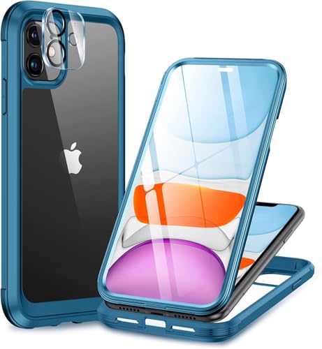 Miracase Glas Serie für iPhone 11 Hülle, vollständiger Kameraschutz, 360 Grad Schutzhülle mit Militärschutz, stoßfest, sturzsicher, Kratzfest, antifinger, iPhone 11 Handyhülle, Blau Miracase Glas Serie für iPhone 11 Hülle, vollständiger Kameraschutz, 360 Grad Schutzhülle mit Militärschutz, stoßfest, sturzsicher, Kratzfest, antifinger, iPhone 11 Handyhülle, Blau von Miracase