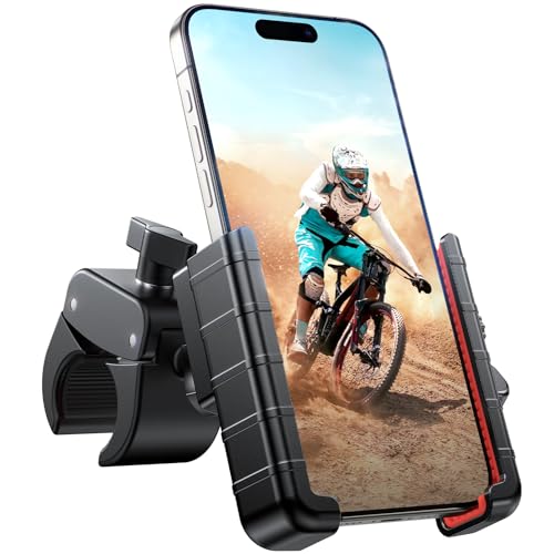 Miracase Handyhalterung Fahrrad Universal:【Anti-Vibration】handyhalterung fahrrad lenker für Mtb/Mountainbike/Ebike,Kompatibel mit iPhone 16/15/14/13/12Pro Max und Samsung Galaxy s25/s24/s23/s22 Ultra von Miracase