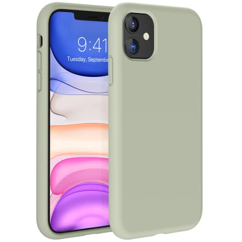 Miracase Kompatibel mit iPhone 11 Hülle (6,1 Zoll), [verbesserter Kamerasschutz], stoßfeste Flüssigsilikonhülle(Copper Green) von Miracase