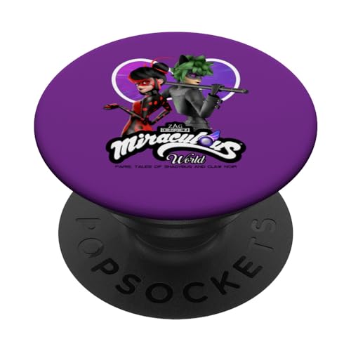 Miraculous Ladybug Cat Noir Tales of Shadybug and Claw Noir PopSockets mit austauschbarem PopGrip von Miraculous