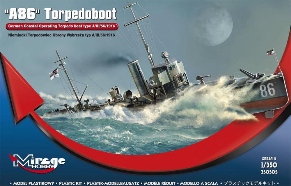 A 86 German Torpedoboat A/III Class von Mirage Hobby