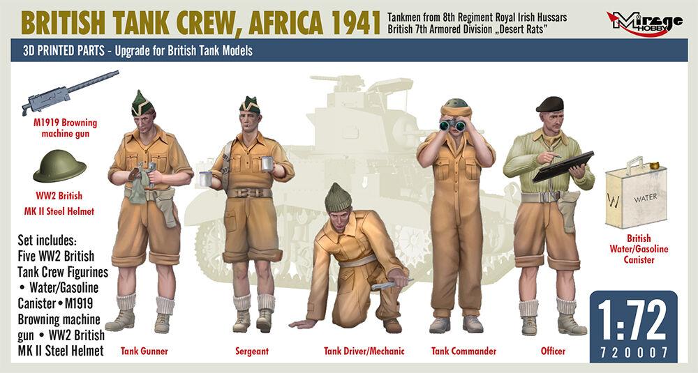 British Tank Crew, Africa 1941 - Tankmen from 8th Regiment Royal Irish Hussars British 7th Armored Division Desert Rats British Tank Crew, Africa 1941 - Tankmen from 8th Regiment Royal Irish Hussars British 7th Armored Division Desert Rats von Mirage Hobby