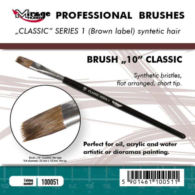 Brush Flat - Classic Series 1 - Size 10 von Mirage Hobby