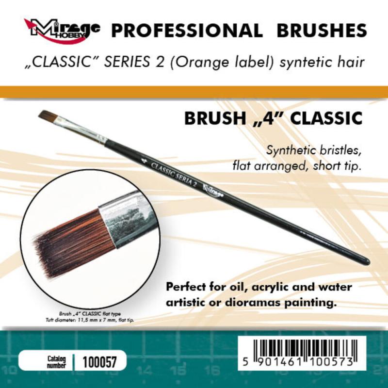 Brush Flat - Classic Series 2 - Size 4 von Mirage Hobby