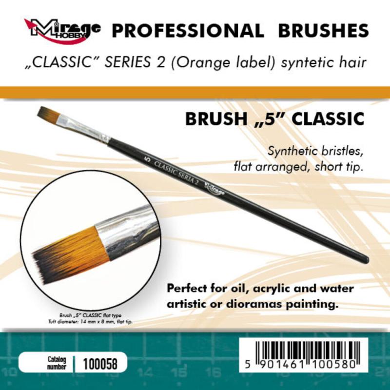 Brush Flat - Classic Series 2 - Size 5 von Mirage Hobby