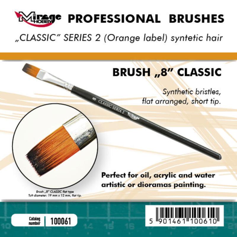 Brush Flat - Classic Series 2 - Size 8 von Mirage Hobby