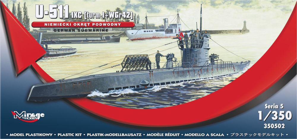 German U-Boot U-511 - IX C (turmI+WGr42) von Mirage Hobby