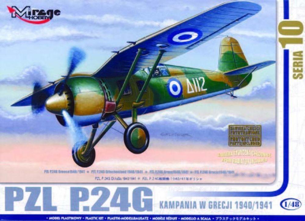 PZL P.24 G Griechenland 1940/41 mit Resin- und Fotoätzteilen von Mirage Hobby