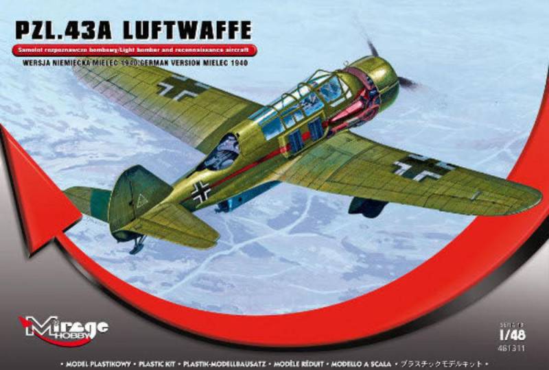PZL.43A Luftwaffe Germ.Vers. MIELEC 1940 von Mirage Hobby