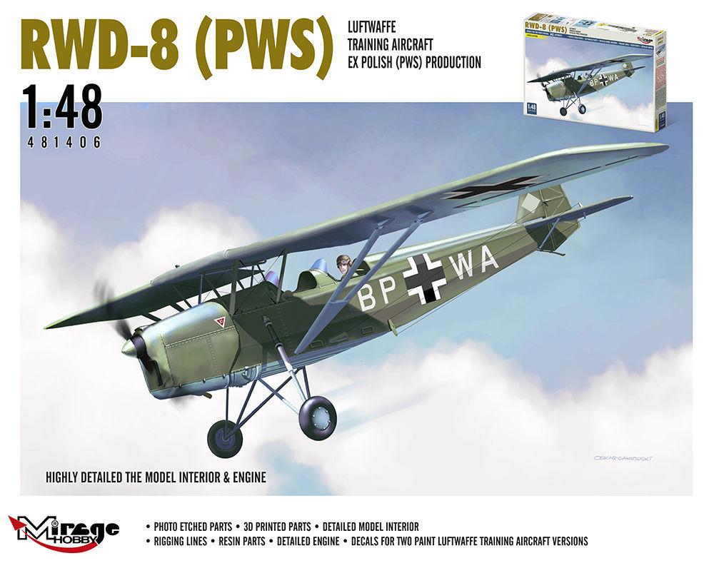 RWD-8 (PWS) Luftwaffe training aircraft ex Polisch Produktion von Mirage Hobby