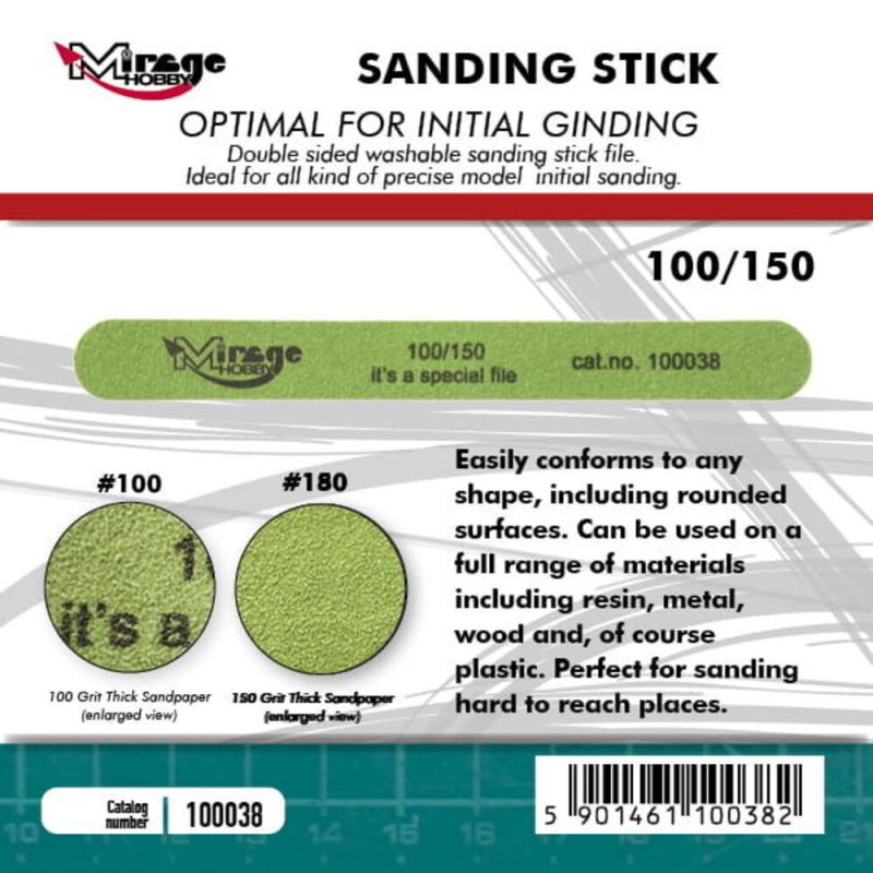 Sanding Stick Double Grid 100/150 von Mirage Hobby