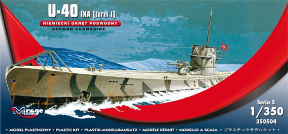 U-40 IXA (Turm i) German Submarine von Mirage Hobby