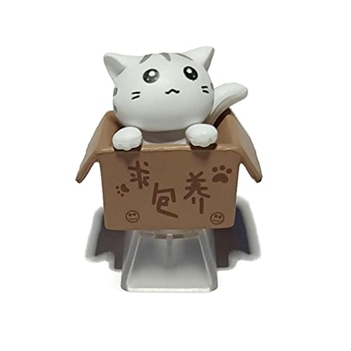 Keycap ESC Keycaps DIY Persönlichkeit Custom Cartoon Anime Keycap Ersatz Bottom Backlit Keycaps Geschenk für mechanische Tastatur KeyCap OEM R4 Höhe (transparent) (weiß) von Mirai Past