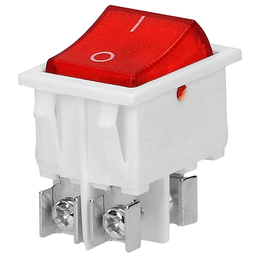 Miratic Unterbeleuchtet Kippschalter 230v Strom: 16, Versorgungsspannung: 230V~ (weiß) von Miratic