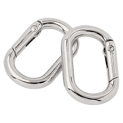2 Stück/Set ovale Ringe Schnalle Multifunktionale Feder Oval Ringe Feder Schlüsselanhänger Schnallen für Schlüsselbund Handtasche Geldbörsen Gürtel von Mirweon