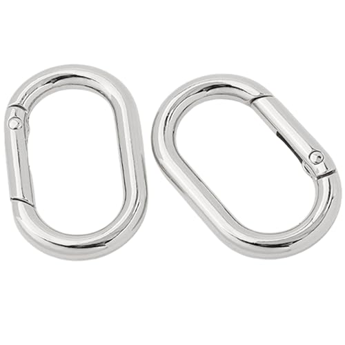 2 Stück/Set ovale Ringe Schnalle Multifunktionale Feder Oval Ringe Feder Schlüsselanhänger Schnallen für Schlüsselbund Handtasche Geldbörsen Gürtel von Mirweon