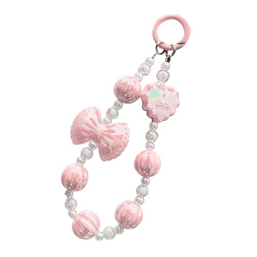 Mirweon Eleganter, handgefertigter Schlüsselanhänger mit Perlen, modisches Handyseil, für Damen, Telefon, Schlüsselband Mirweon Eleganter, handgefertigter Schlüsselanhänger mit Perlen, modisches Handyseil, für Damen, Telefon, Schlüsselband von Mirweon