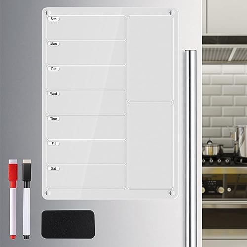 MisFun Acryl Magnetkalender, Acrylic Calendar for Fridge, Wiederverwendbar Magnetische Kühlschrankkalender Wochenplan Schreibtafel Stereo Planer Notiz Board Kühlschrank Aufkleber Monatliche Kalender MisFun Acryl Magnetkalender, Acrylic Calendar for Fridge, Wiederverwendbar Magnetische Kühlschrankkalender Wochenplan Schreibtafel Stereo Planer Notiz Board Kühlschrank Aufkleber Monatliche Kalender von MisFun