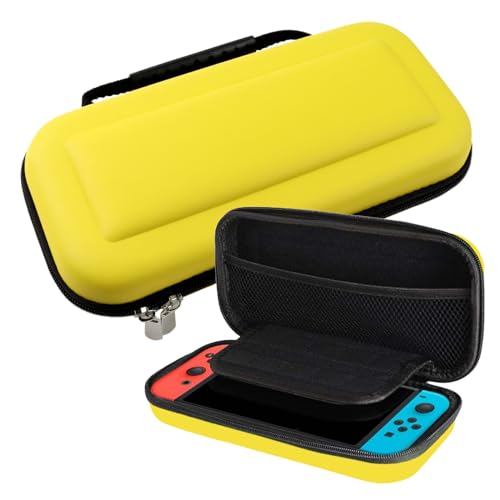 MisFun Tragetasche für Nintendo Switch, Switch OLED Konsole Zubehör, Tasche für Nintendo Switch mit 10 Spielkartensteckplätzen, Schützende Tasche Hülle Case Harte Reisetasche für Nintendo Switch von MisFun