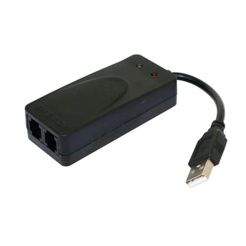 Misamo USB-Faxmodem Dual Port USB2.0 56K V.92 V.90 Externer Modemtreiber für Win 7 8 10 XP Empfangen und Senden Von Faxen auf Dem Computer von Misamo