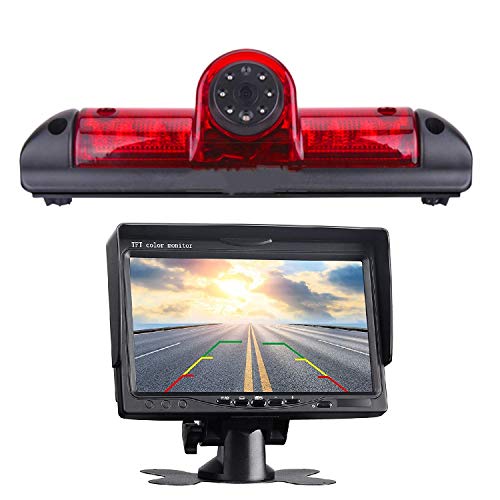 HD 720p Dritte Dach Bremsleuchte Kamera Bremslicht Rückfahrkamera für FIAT Ducato X250 Citroen Jumper Relay Peugeot Boxer 2006-2019 +7.0" Zoll DVD Monitor TFT Bildschirm LKW KFZ LCD Display von Misayaee