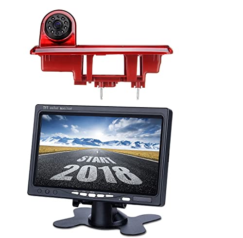 HD 720p Dritte Dach Bremsleuchte Kamera Bremslicht Rückfahrkamera für NV300 Opel Vauxhall Vivaro B Trafic MK3 2015-2019 +7.0" Zoll DVD Monitor TFT Bildschirm LKW KFZ LCD Display von Misayaee