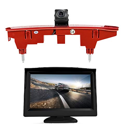 HD 720p Rückfahrkamera mit 12,7 cm LCD-Monitor-Kits, 3. Bremslicht-Ersatzkamera für Transporter Peugeot Partner Citroen Berlingo Partner II 08–16 von Misayaee