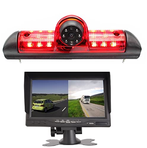 Misayaee Auto Dritte Dach Top Mount Bremsleuchte Kamera Bremslicht Rückfahrkamera für Jumper III DUCATO X250 Boxer III +7.0" Zoll DVD Monitor TFT Bildschirm LKW KFZ LCD Display von Misayaee