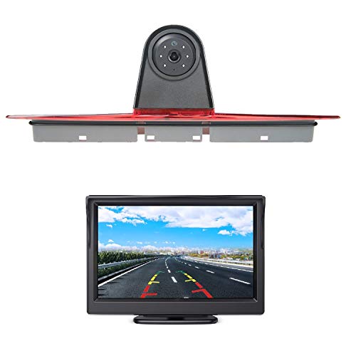 Rückfahrkamera 3. Bremsleuchte Set für MB Sprinter W906 / VW Crafter Bremsleuchte Kamera Bremslicht Einparkkamera IR Licht Nachtsicht Kamera + 4.3" Zoll DVD Monitor TFT Bildschirm LKW KFZ LCD Display von Misayaee