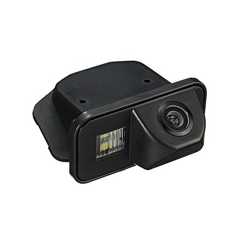 Rückfahrkamera wasserdicht Nachtsicht Auto Rückansicht Kamera Einparkhilfe Rückfahrsystem, Kennzeichenleuchte (Schwarz) für Avensis T25 T27/COROLLA/VIOS von Misayaee