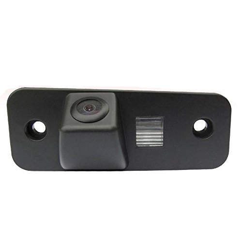 Rückfahrkamera wasserdicht Nachtsicht Auto Rückansicht Kamera Einparkhilfe Rückfahrsystem, Kennzeichenleuchte (Schwarz) für Hyundai Azera Santa Fe IX45 2001-2012 von Misayaee