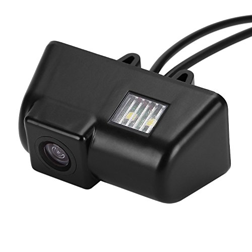 Rückfahrkamera wasserdicht Nachtsicht Auto Rückansicht Kamera Einparkhilfe Rückfahrsystem, Kennzeichenleuchte (Schwarz) für Transit MK6/MK7 Transporter Car Camera von Misayaee