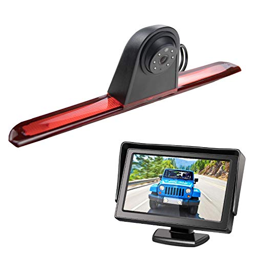 HD 720p Rückfahrkamera für Ford Transit Jumbo F150/F250/F350 Transit MK 8 2014–2019, 3. Bremslicht Rückfahrkamera-Set, mit 12,7 cm LCD-Monitor, wasserdicht, Nachtsicht von Misayeae