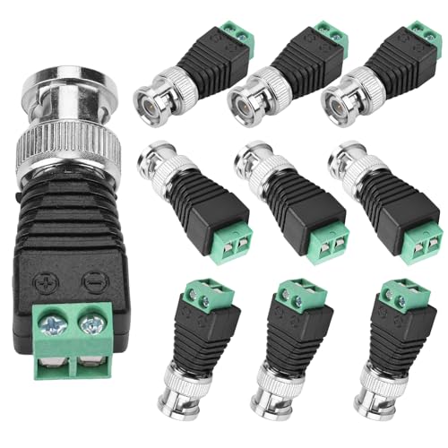 10 Stück Grünes BNC Stecker, Koaxial BNC Kabel Stecker Stecker Terminal Adapter CCTV Video Balun Kamera von Miskall