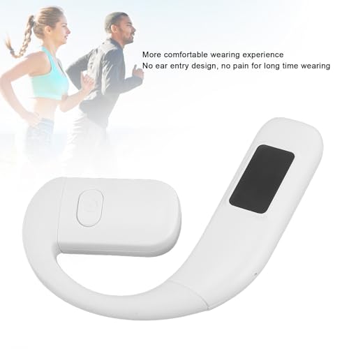 Bluetooth -Ohrhörer, 5,5 Headset Einohr -Rauschen drahtloser Ohrhörer, rotbares Mikrofon, Batterieanzeige für Business/Trucker/Treiber (White) von Miskall