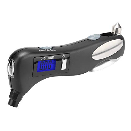 Miskall Digitaler Reifendruckmesser, multifunktionaler Outdoor-Sicherheits-Notfall-Auto-Taschenlampe, Reifendruckmesser-Schneider für Reifendruck, Taschenlampe Miskall Digitaler Reifendruckmesser, multifunktionaler Outdoor-Sicherheits-Notfall-Auto-Taschenlampe, Reifendruckmesser-Schneider für Reifendruck, Taschenlampe von Miskall