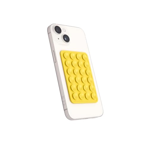 Misomo 2er Pack Extra Starke Silikon-Saugnapfhülle, Halterung für Selfies und Videos, Freihändig, Handyzubehör für iPhone und Android, Langlebig & Leicht Bedienbar (Gelb) von Misomo