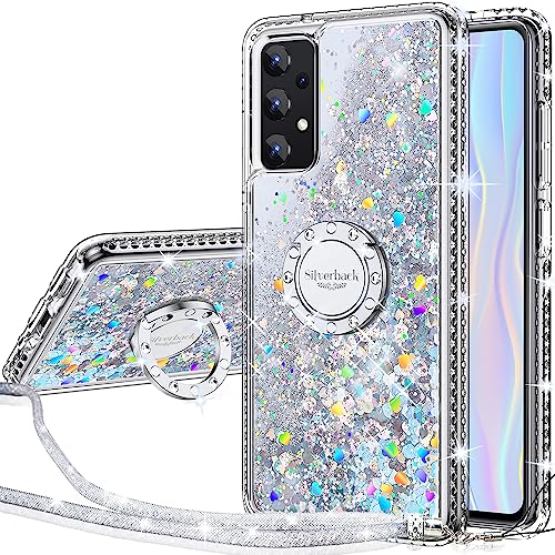 Miss Arts für Galaxy A13 4G/ A13 5G/ A04S Hülle, [Silverback] Mädchen Glitzern Handyhülle mit Ringständer, Cover Silikon Clear Schutzhülle für Samsung Galaxy A13 4G/ A13 5G/ A04S - Splitter von Miss Arts